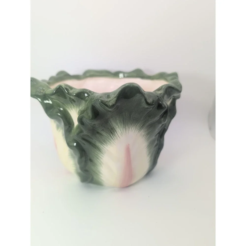 Harry And David Ceramic Cabbage Vase Centerpiece Decor 5x7.5 Inch